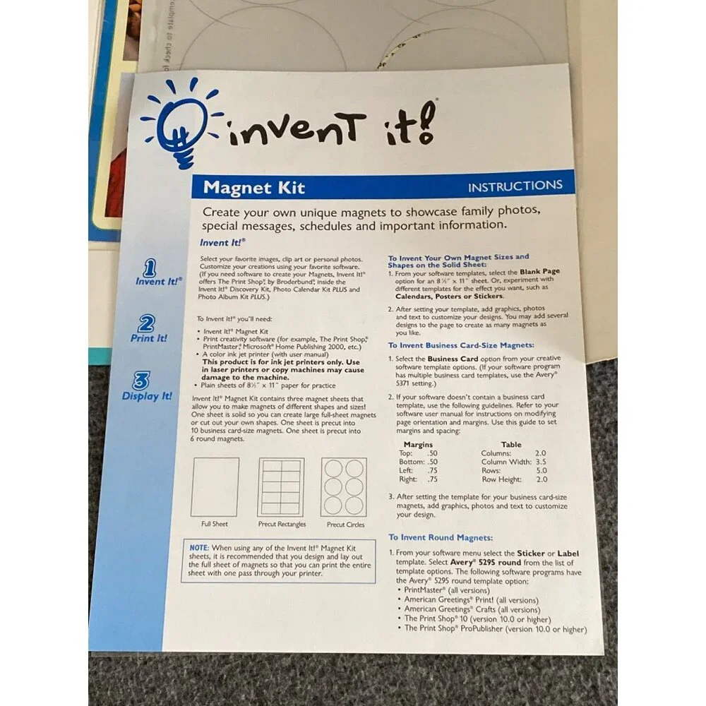 VTG U Create It UCIM09 & Invent It 09212-0 Heavy Weight Sealed Magnet Kit Person